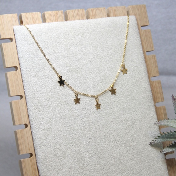 Stainless Steel Little Stars Choker - Picture 4 of 4